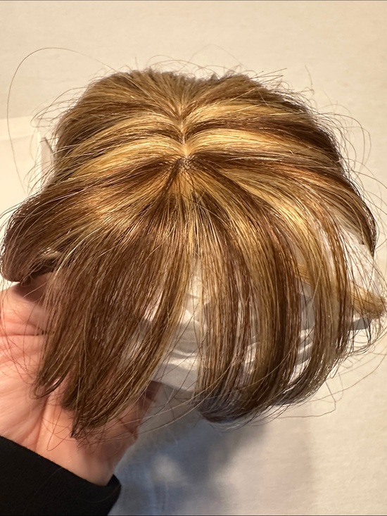 Oppo Other - Blonde Brown Highlighted Women’s Hair Topper - Wispy Bangs